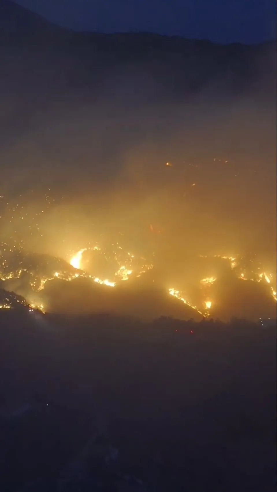 Alanya'da orman yangını yerleşim yerlerine ulaştı