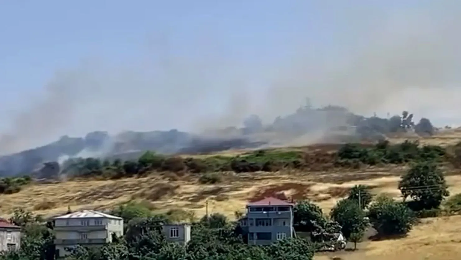 Samsun Canik’te ormanlık alanda korkutan dumanlar