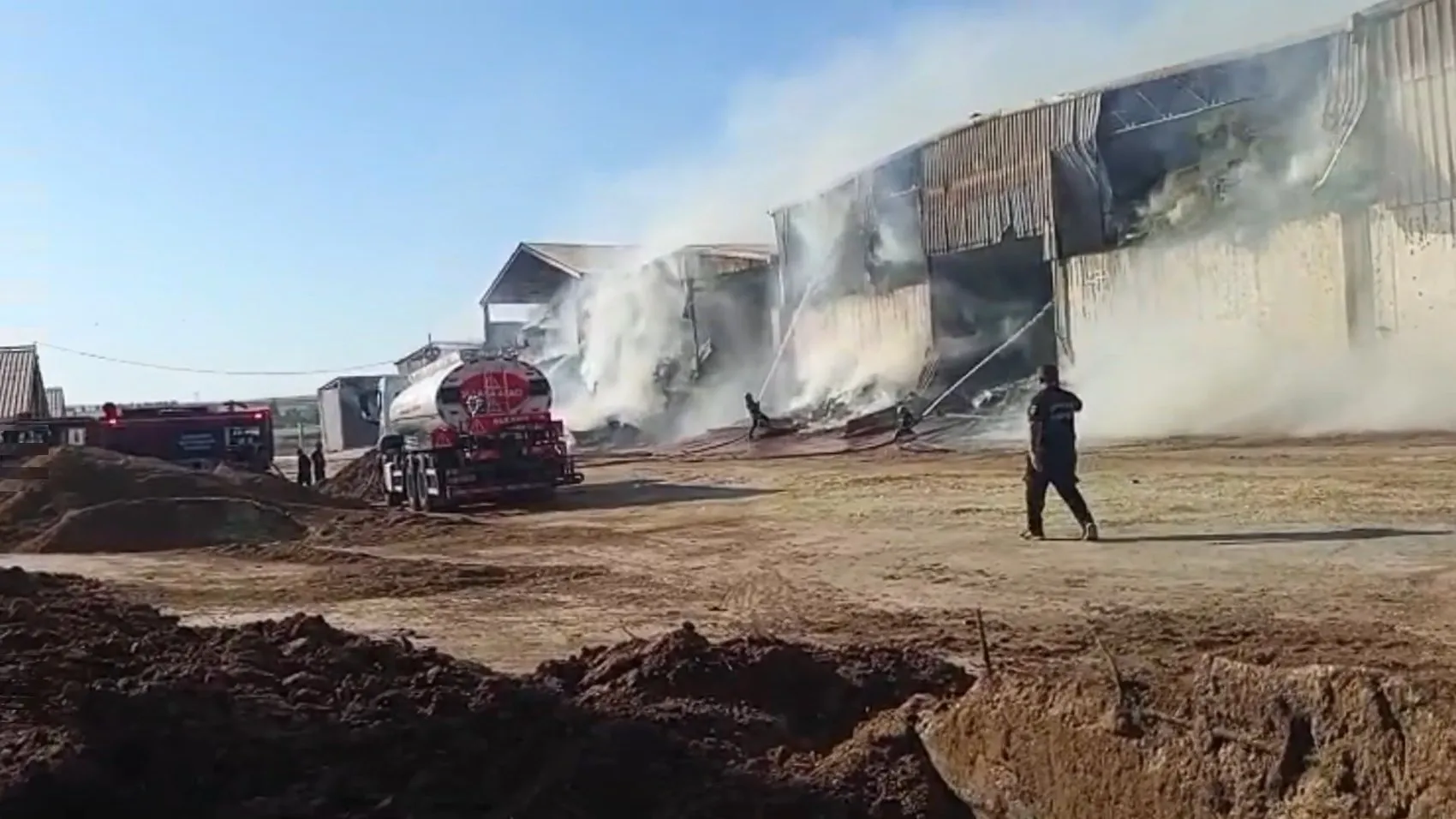 Şanlıurfa'da büyük besi çiftliğinde yangın paniği