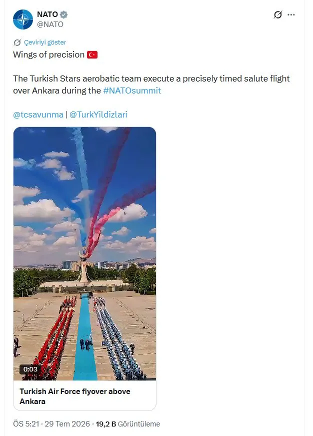 NATO Türk Yıldızları’nın o şovuna hayran kaldı