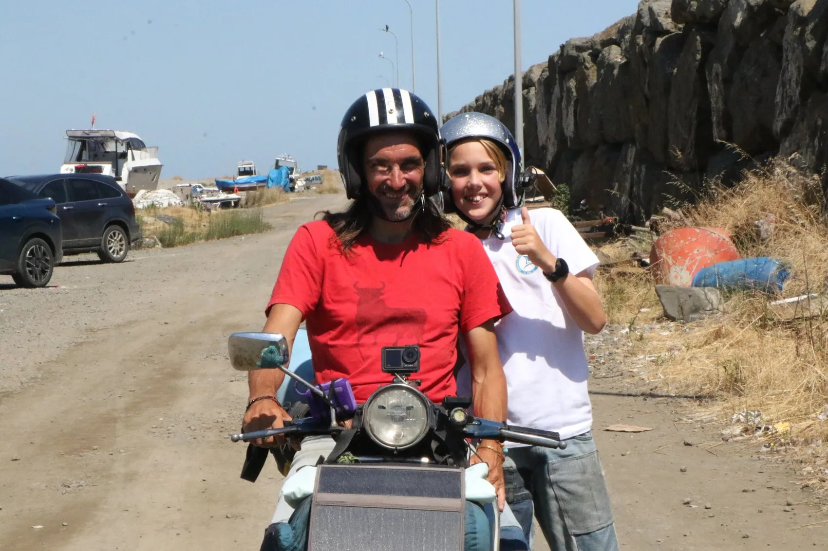 İtalyan baba ve oğlu dünya turunda rotayı Samsun’a çevirdi