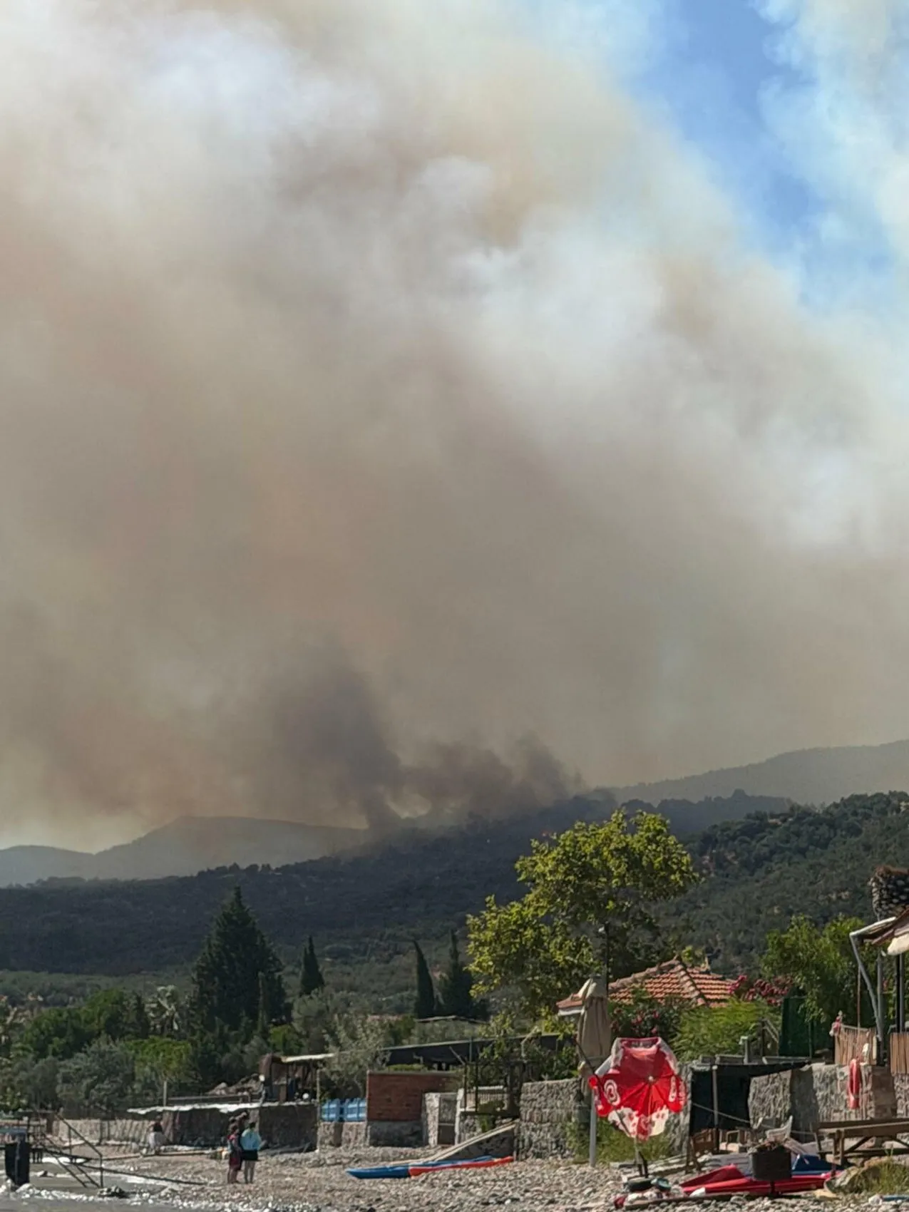 Çanakkale Ayvacık'ta alevler hızla yayılıyor