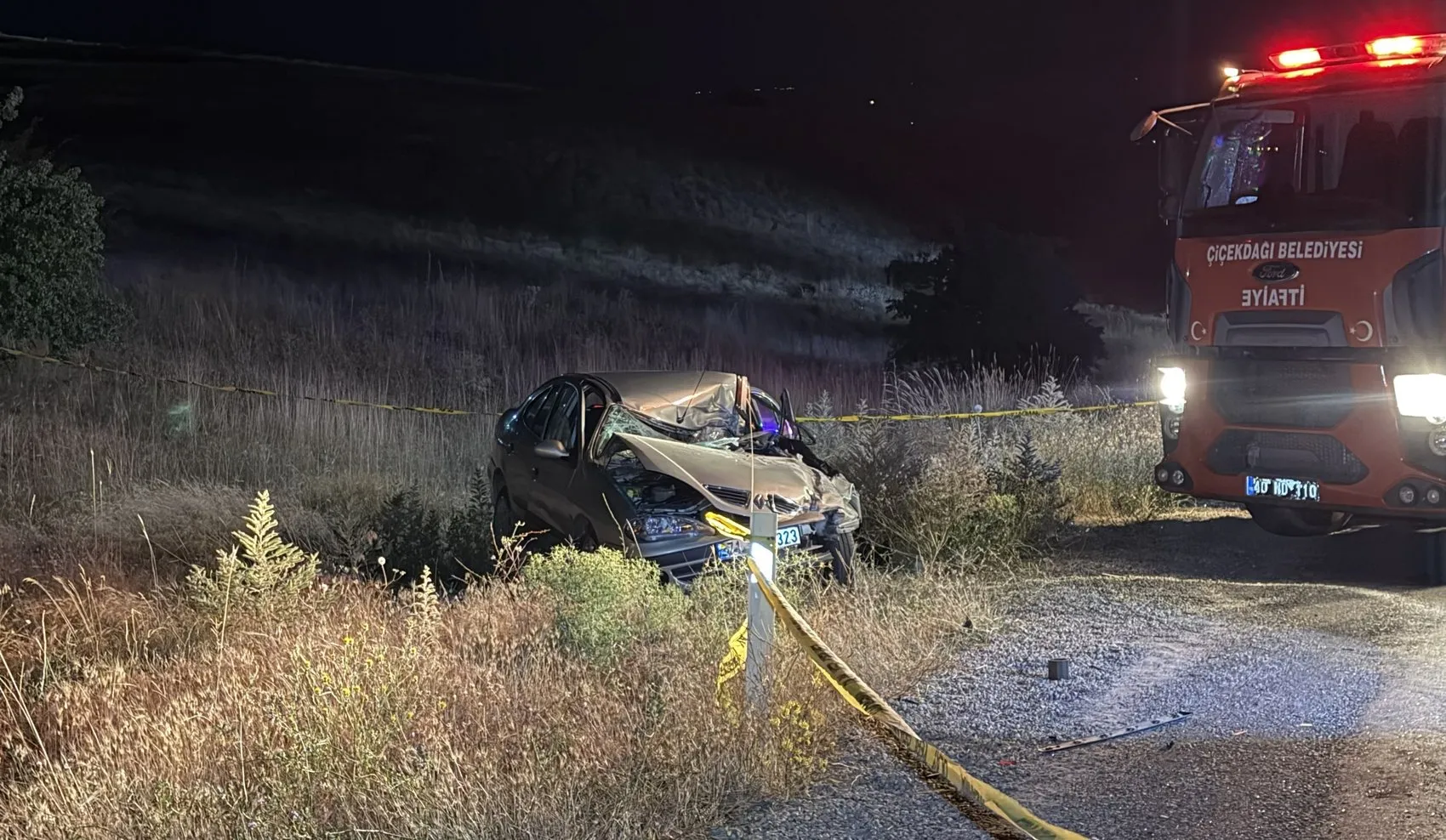 Kırşehir’de traktöre çarpan otomobilin sürücüsü hayatını kaybetti