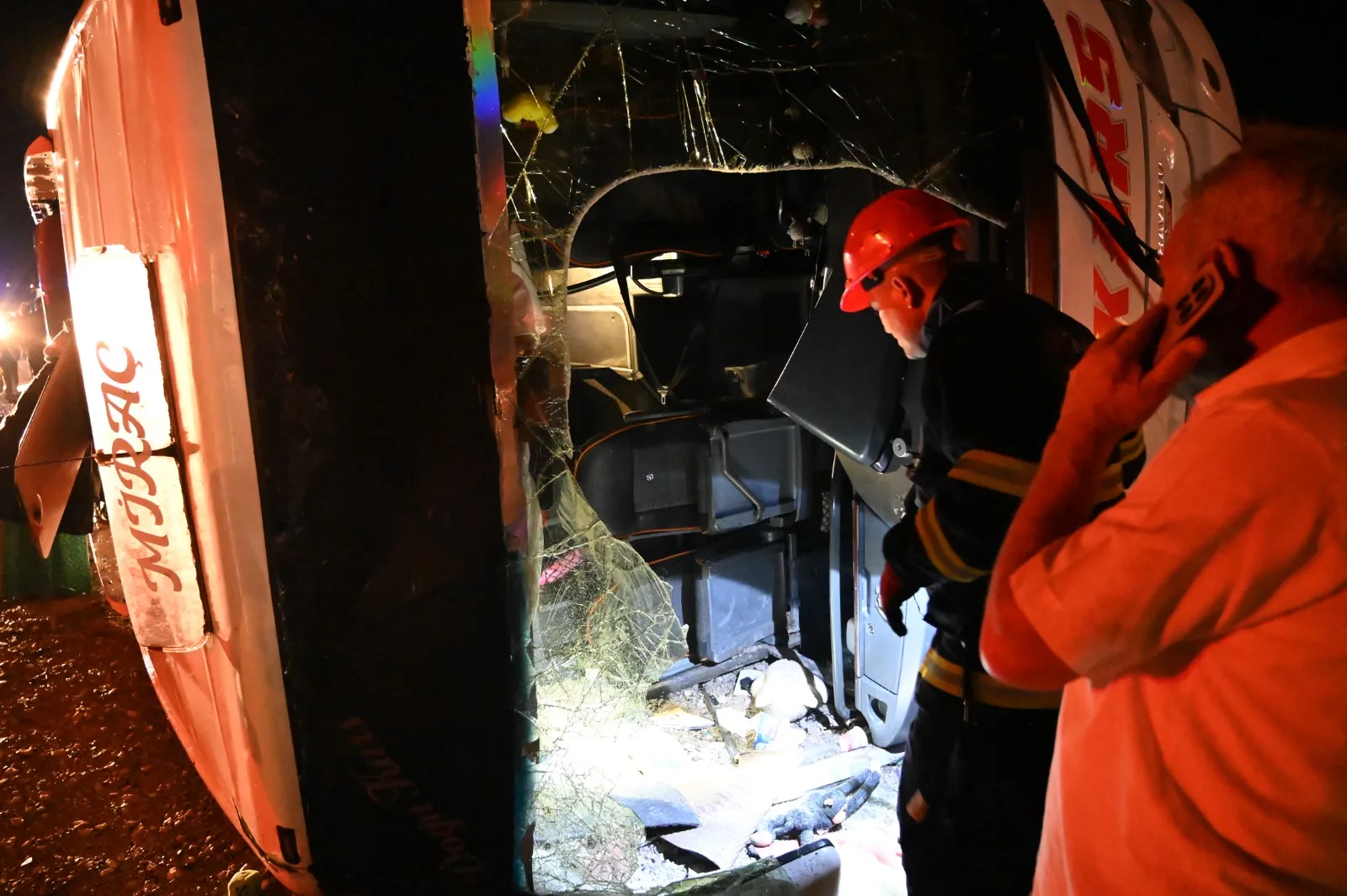 Kırıkkale yolunda gece vakti otobüs faciası