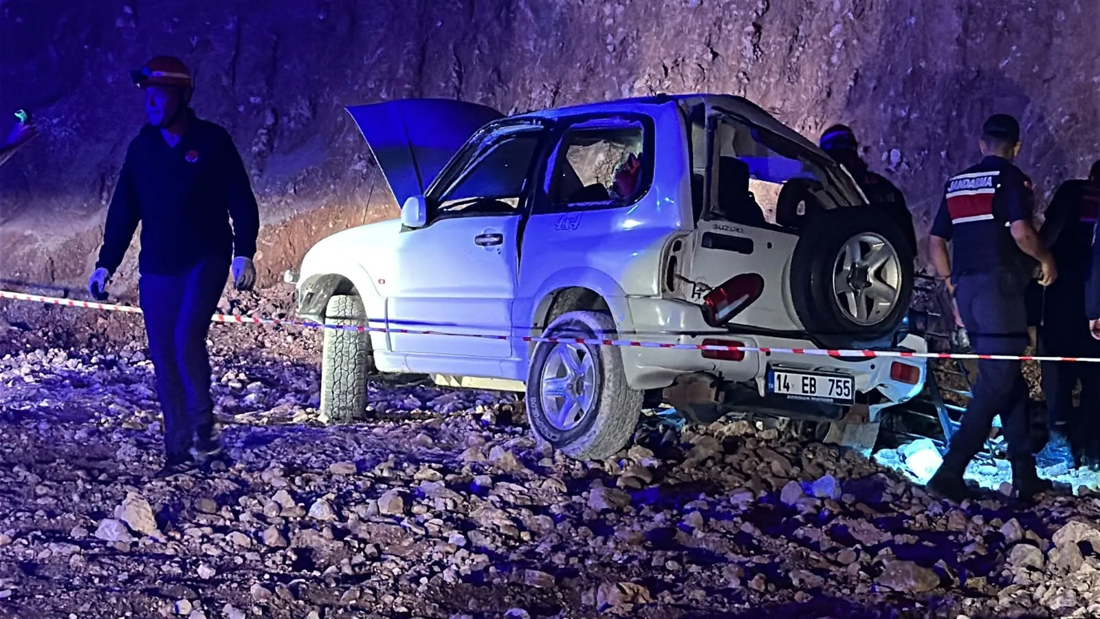 Bolu'da gece vakti orman yolunda feci kaza