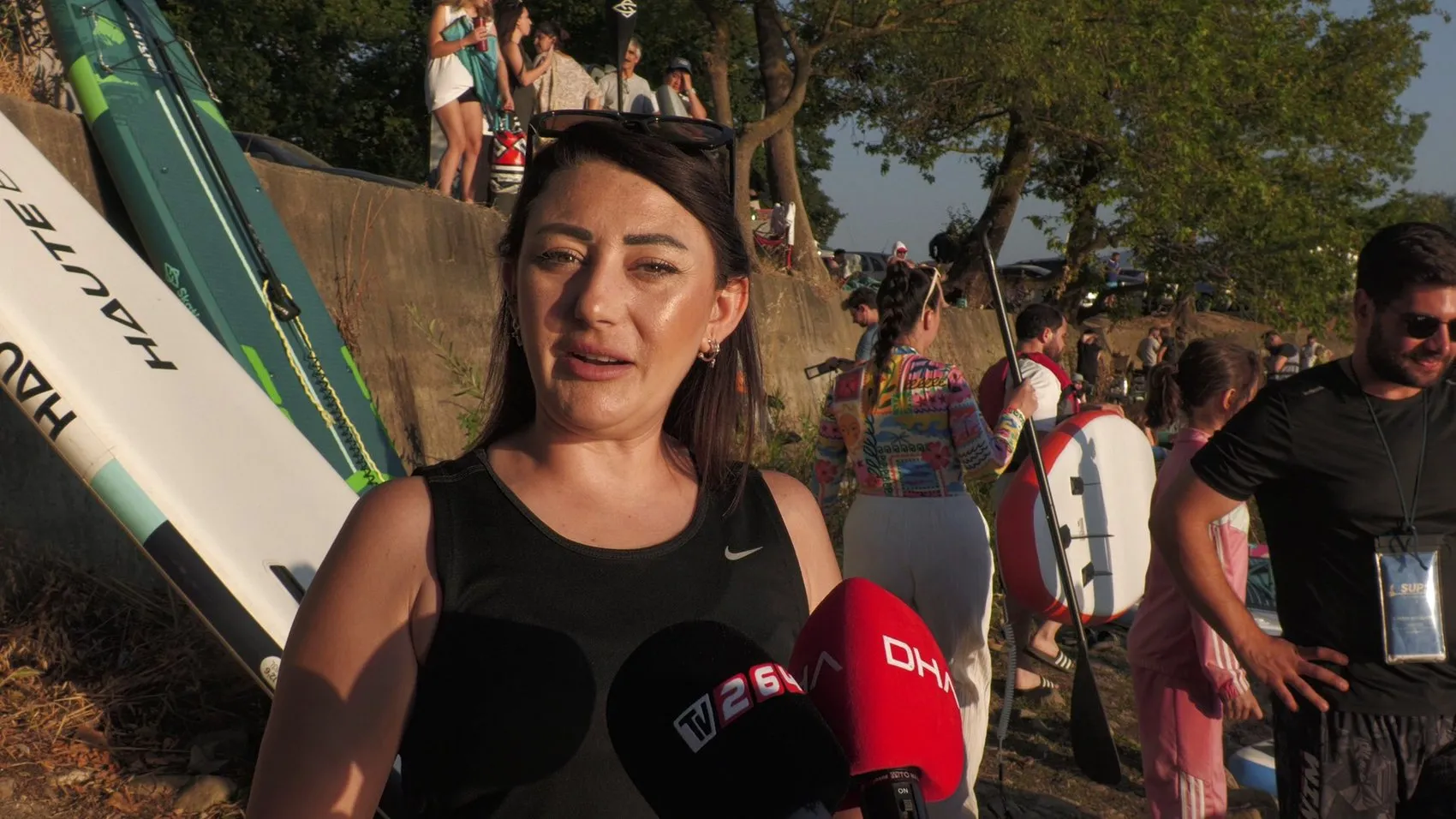 Sapanca Gölü üzerinde dev sörf treni