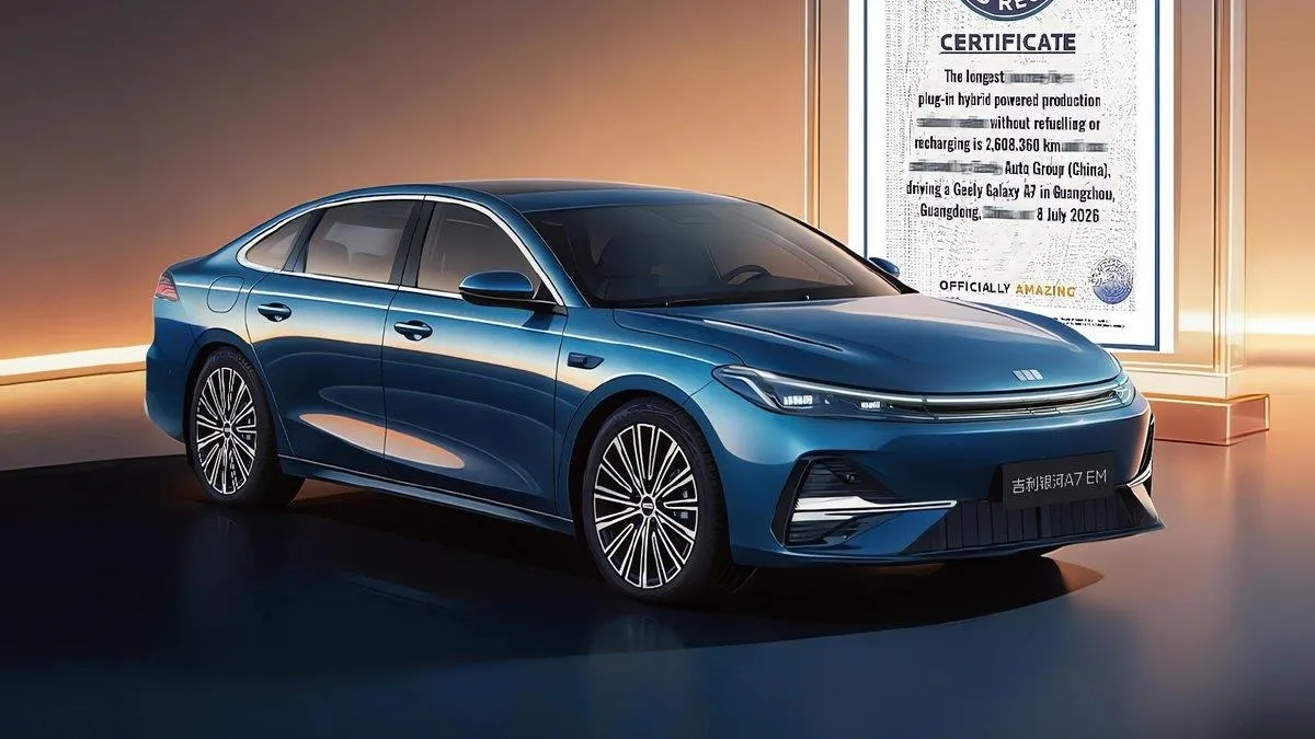 Geely Galaxy A7, tek depoyla 2.608 km giderek dünya rekoru kırdı