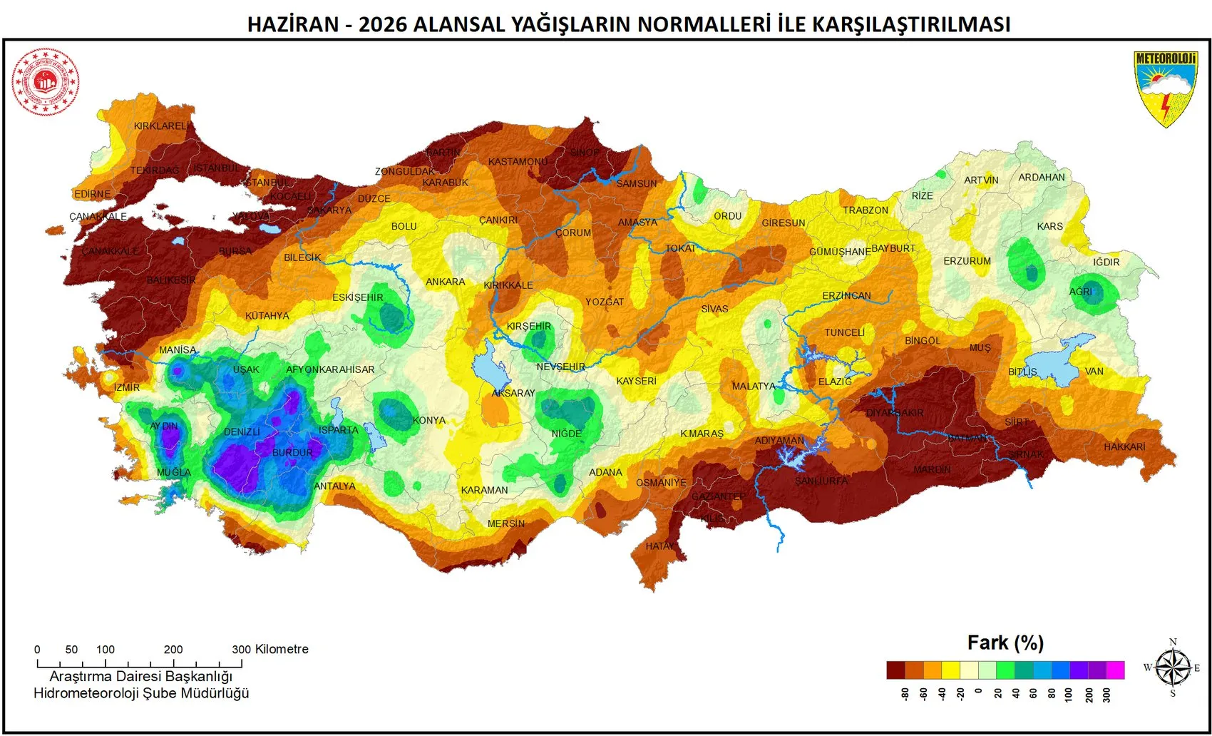 Haziran yağmurları geçen yıla göre iki katına çıktı