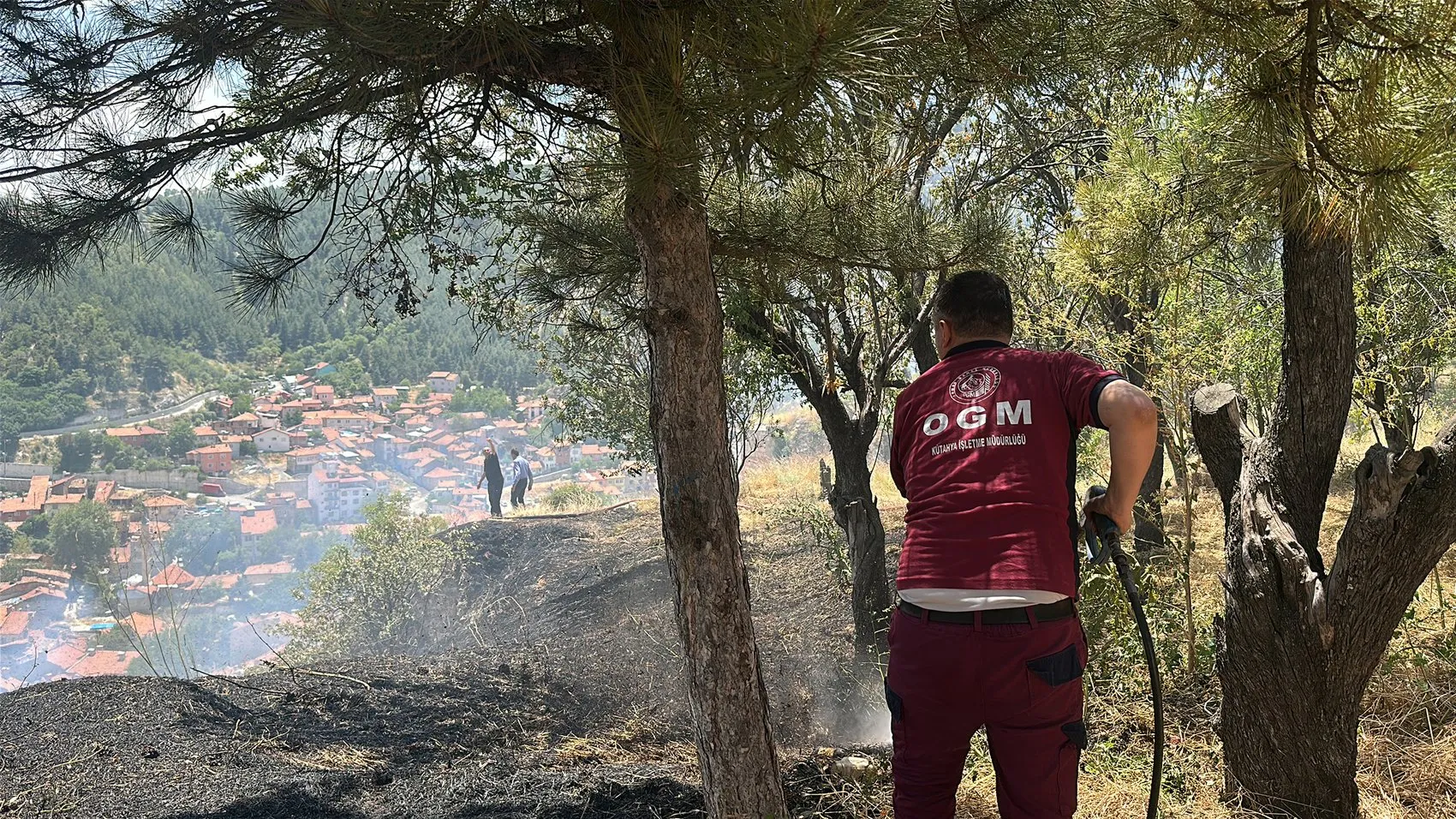 Kütahya Kalesi alevlerin eşiğinden döndü