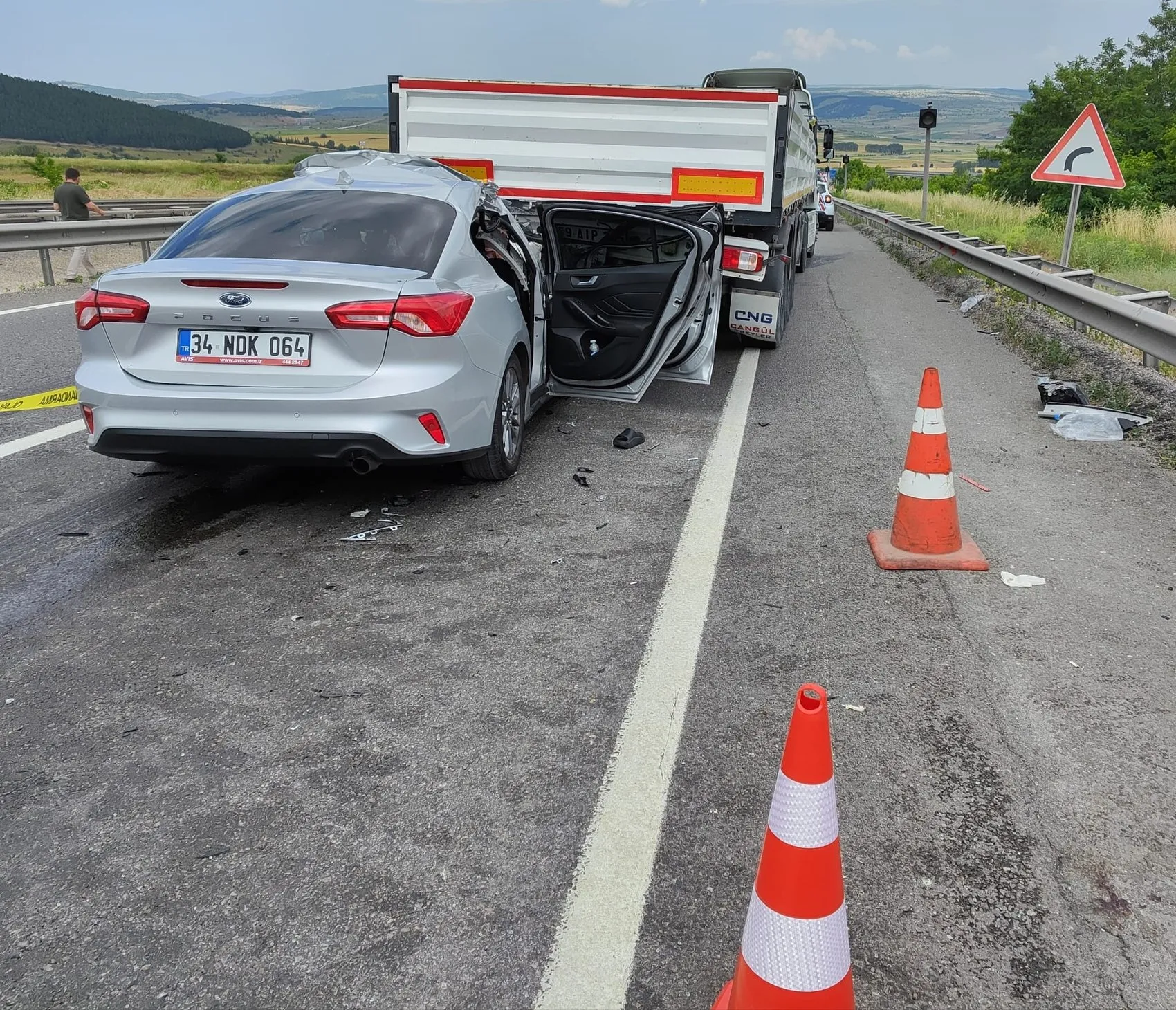 Karabük yolunda feci kaza 1 kişi hayatını kaybetti