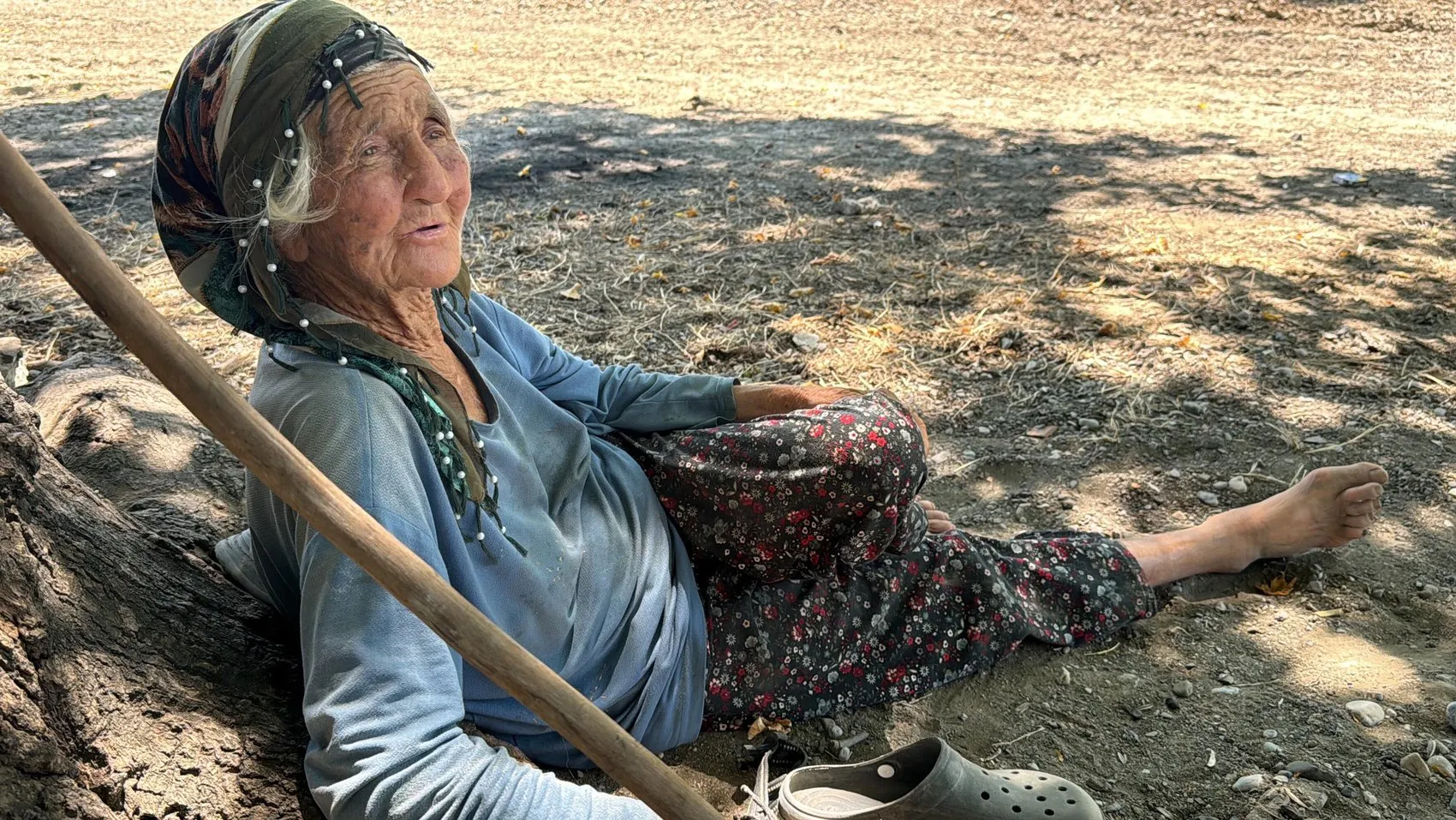 Muğla’da 90 yaşında bir kadın her gün sürüsüyle meraya çıkıyor