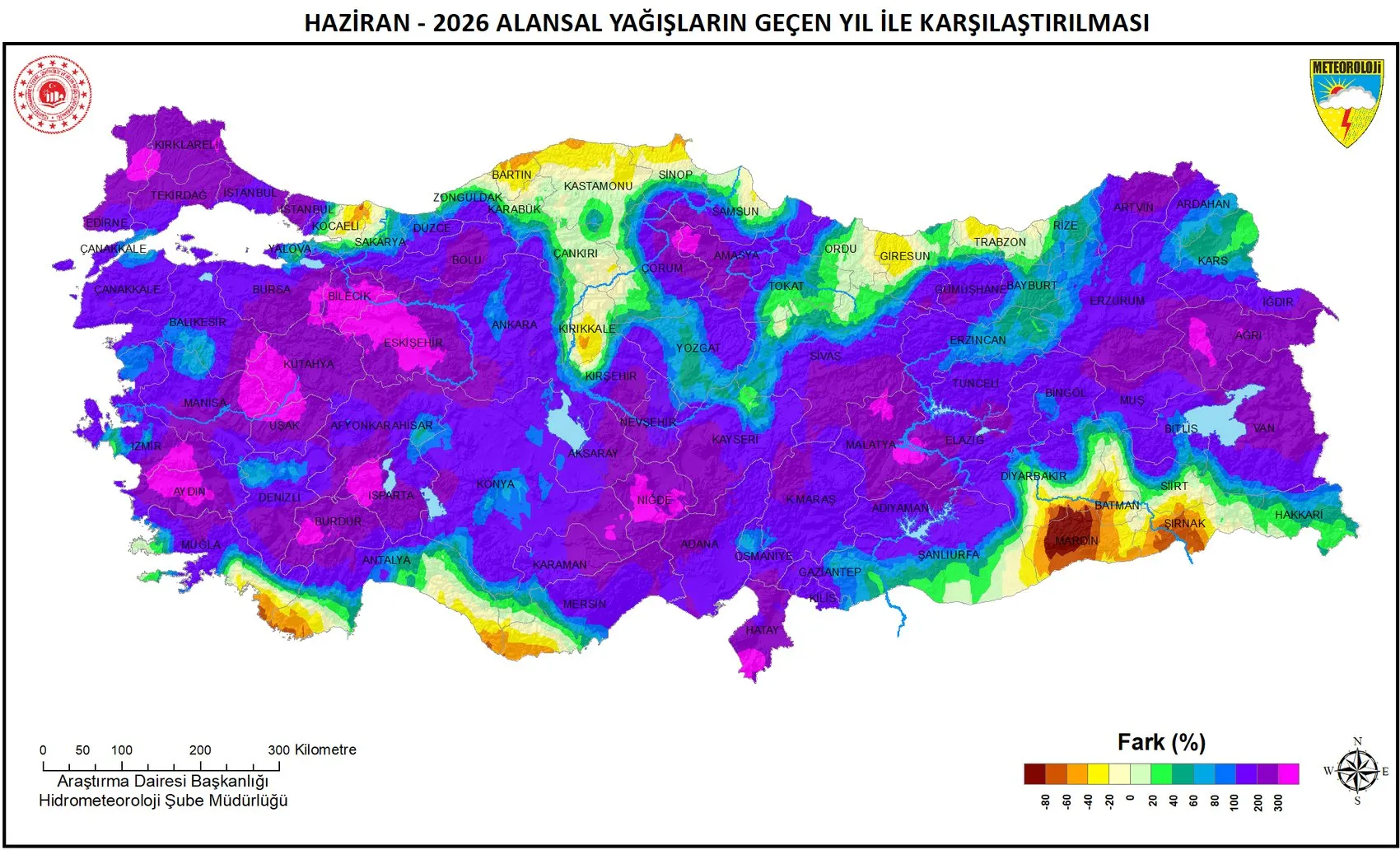 Haziran yağmurları geçen yıla göre iki katına çıktı