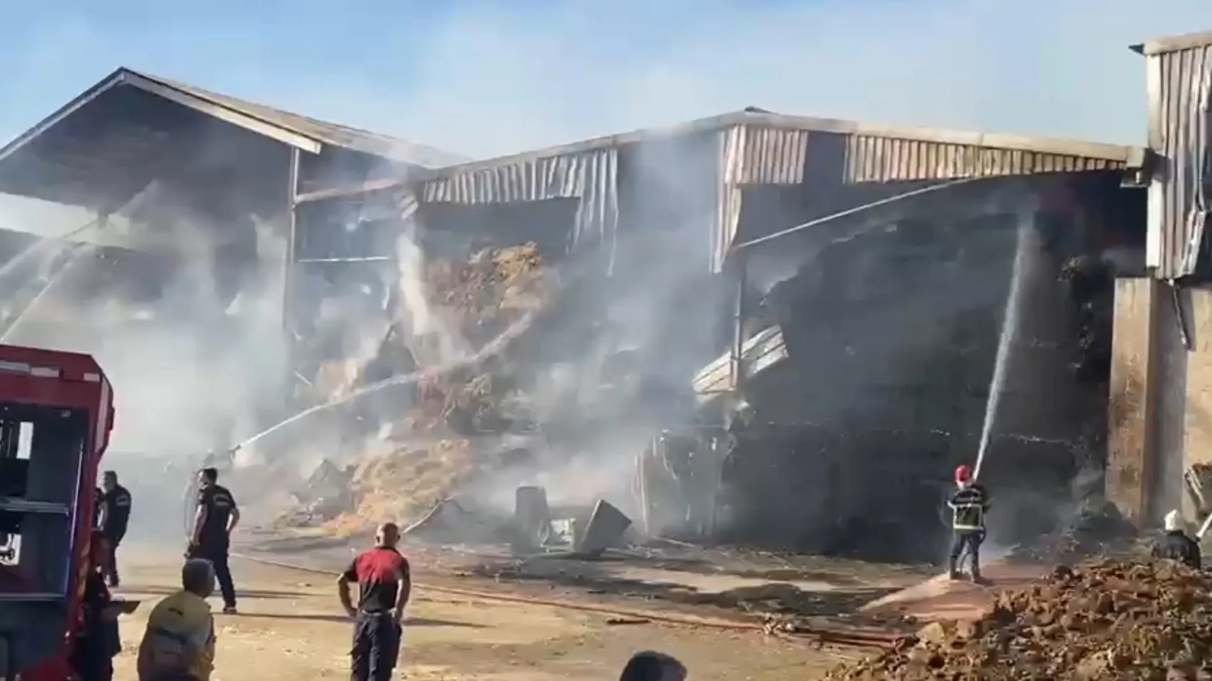 Şanlıurfa'da büyük besi çiftliğinde yangın paniği