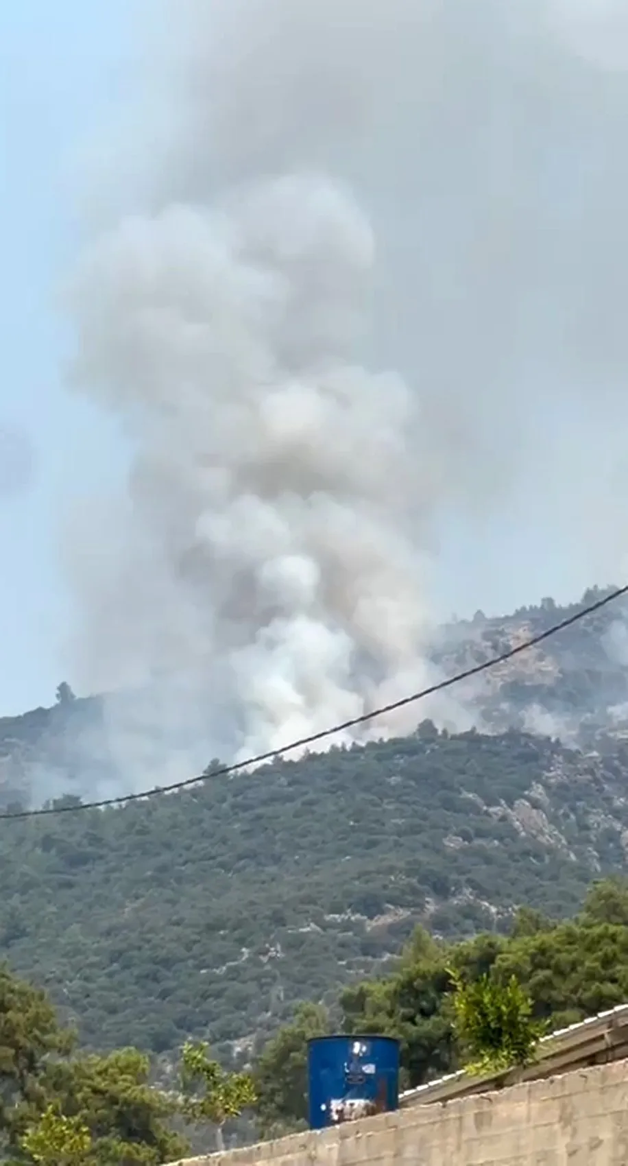 Antalya Kaş'ta orman yangını ile mücadele ikinci gününde