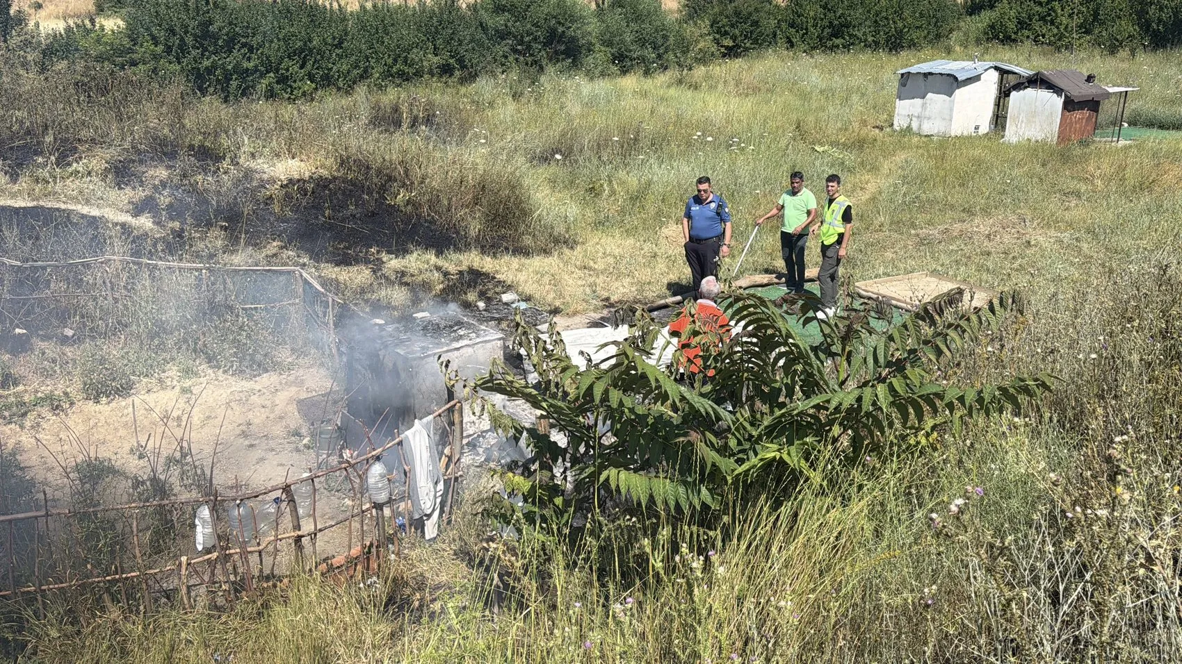 Kütahya'da raylar üzerindeki yangın seferleri durdurdu