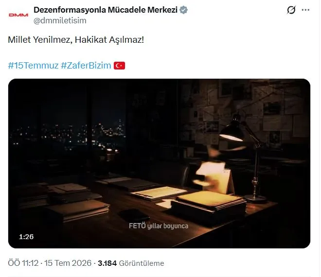 Dezenformasyon Merkezi 15 Temmuz için uyarı yayınladı