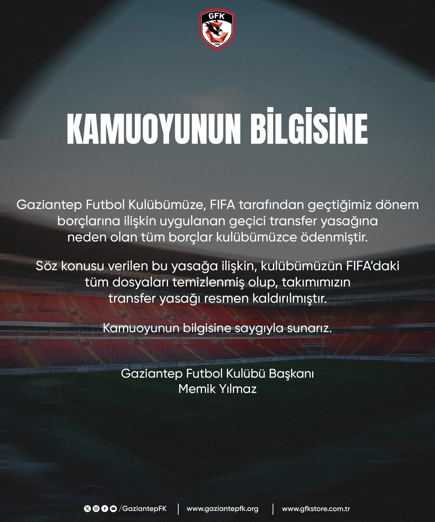 Gaziantep FK borç engelini aştı ve 7 ismi birden imzaladı