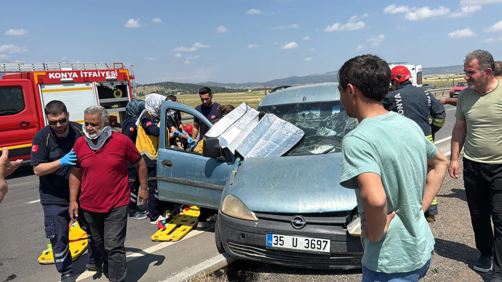 Seydişehir yolunda iki araç çarpıştı