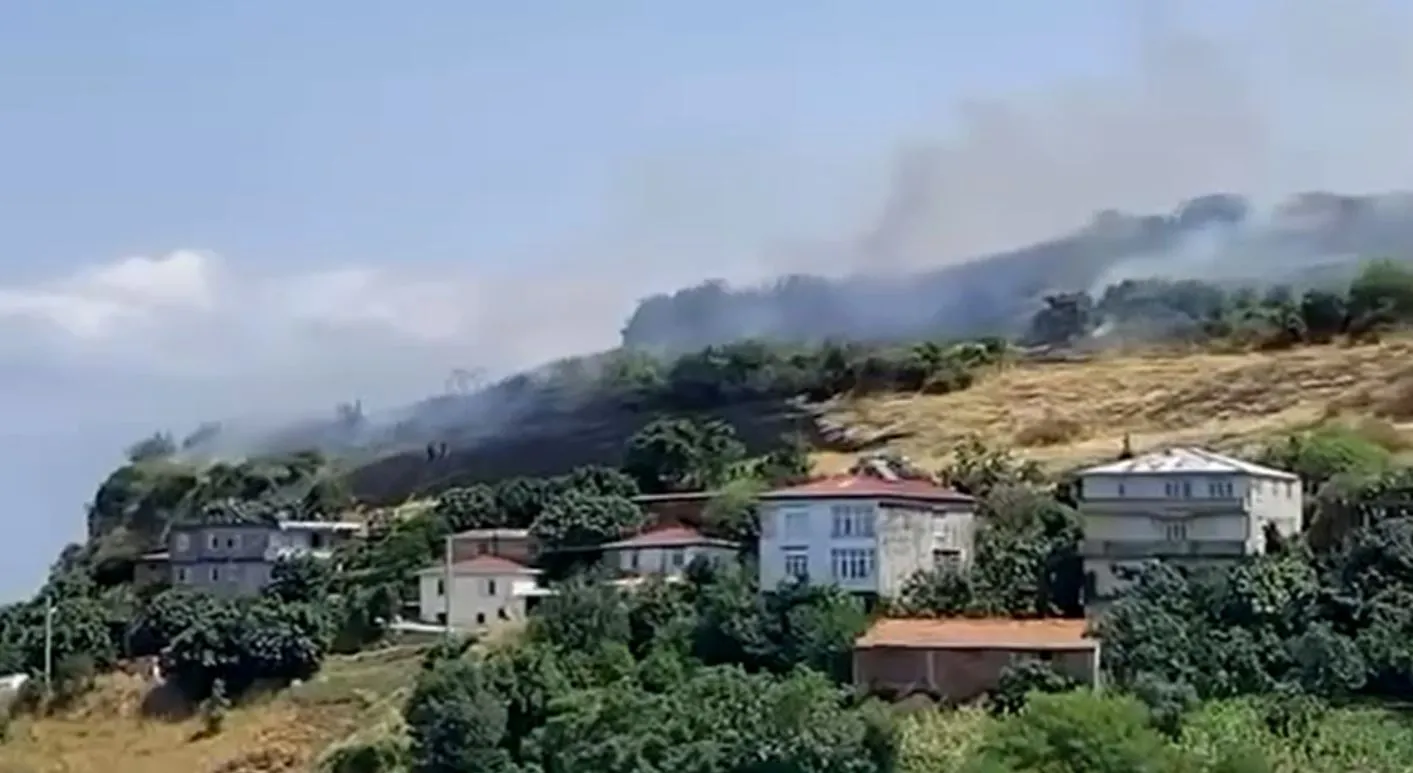 Samsun Canik’te ormanlık alanda korkutan dumanlar