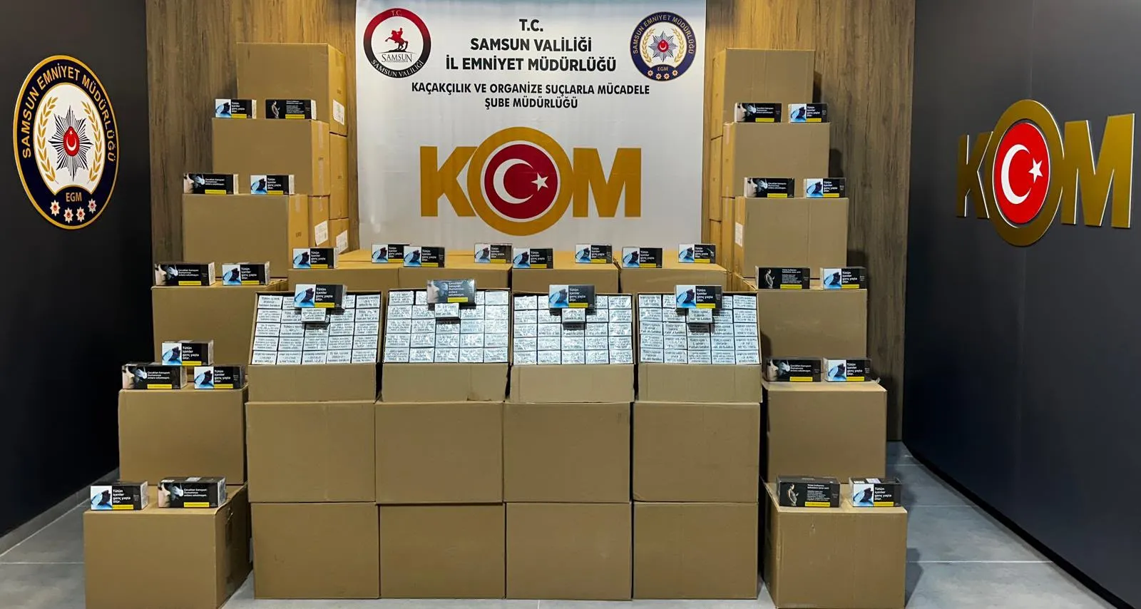Samsun’da kaçak sigara operasyonu 1 milyonu aşkın makaron yakalandı