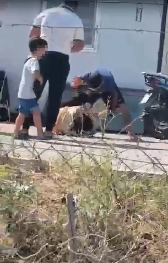 Hatay’da çocukların gözü önünde dehşet anları