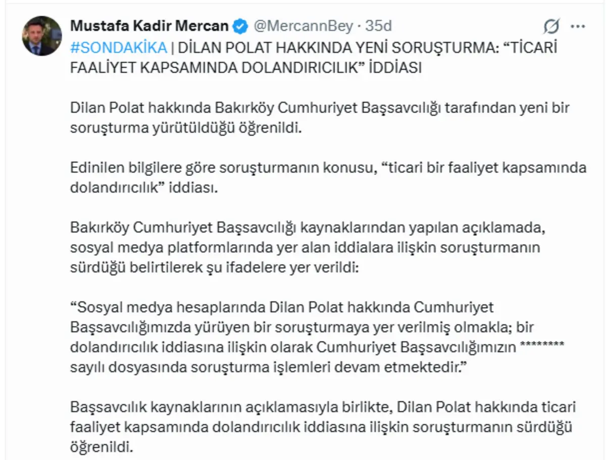 Dilan Polat hakkında yeni soruşturma 3