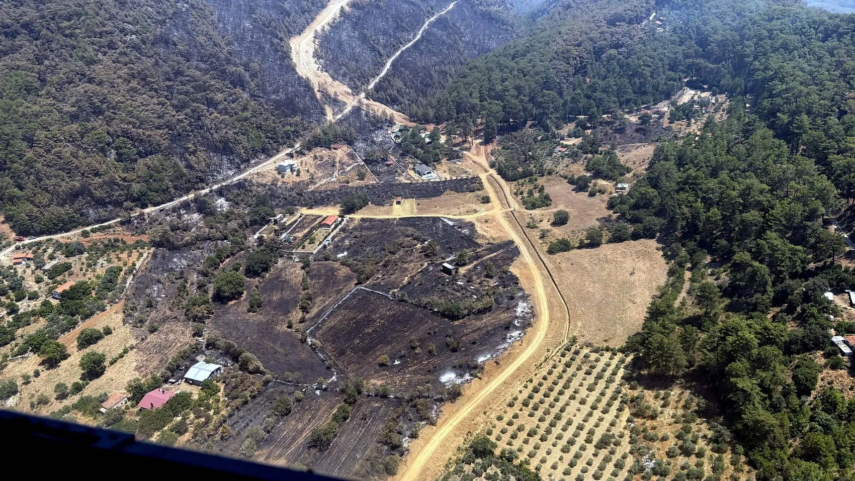 Fethiye orman yangınında 350 hektarlık alan küle döndü