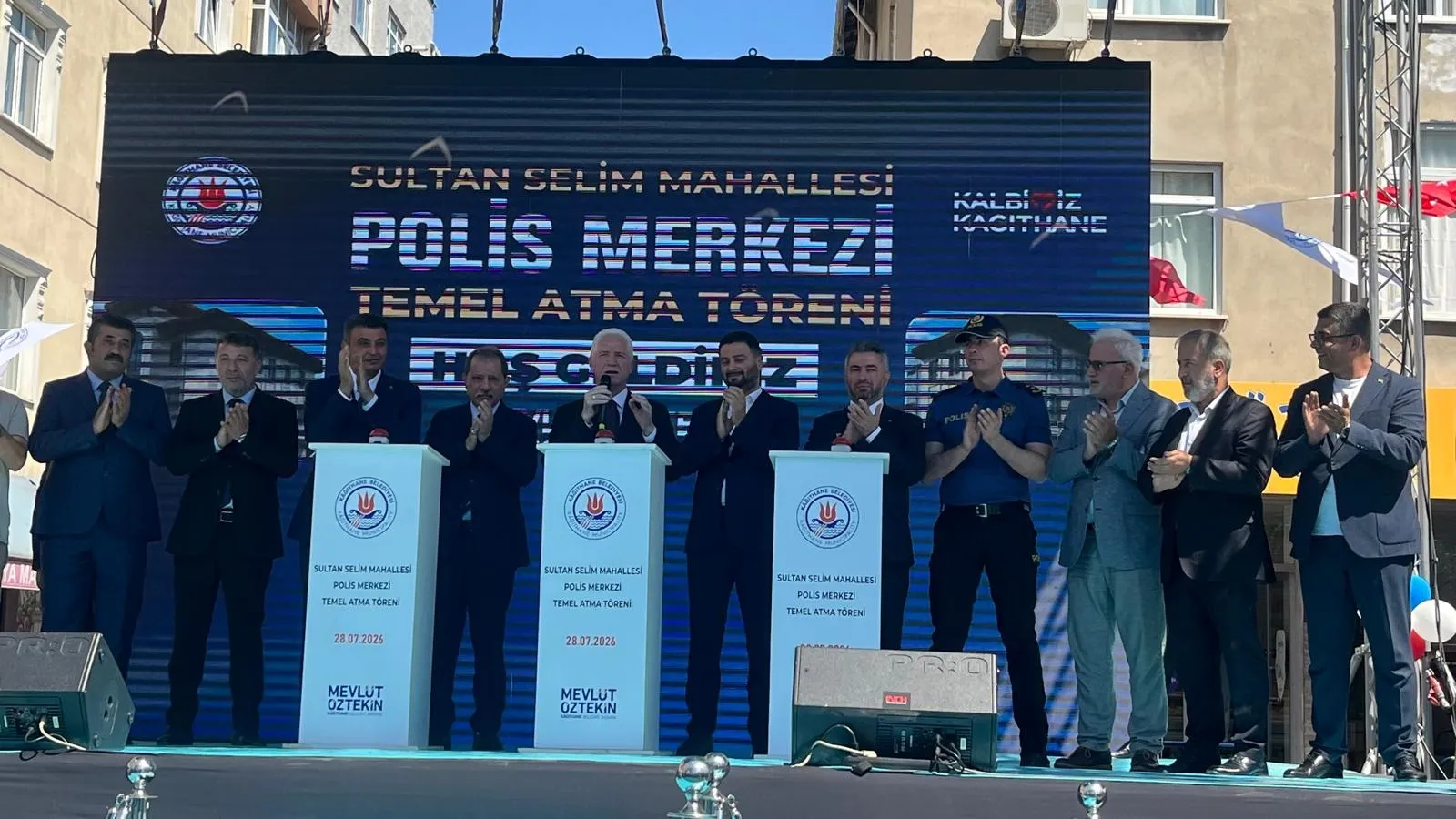 Kağıthane'de yeni polis merkezi için ilk harç atıldı