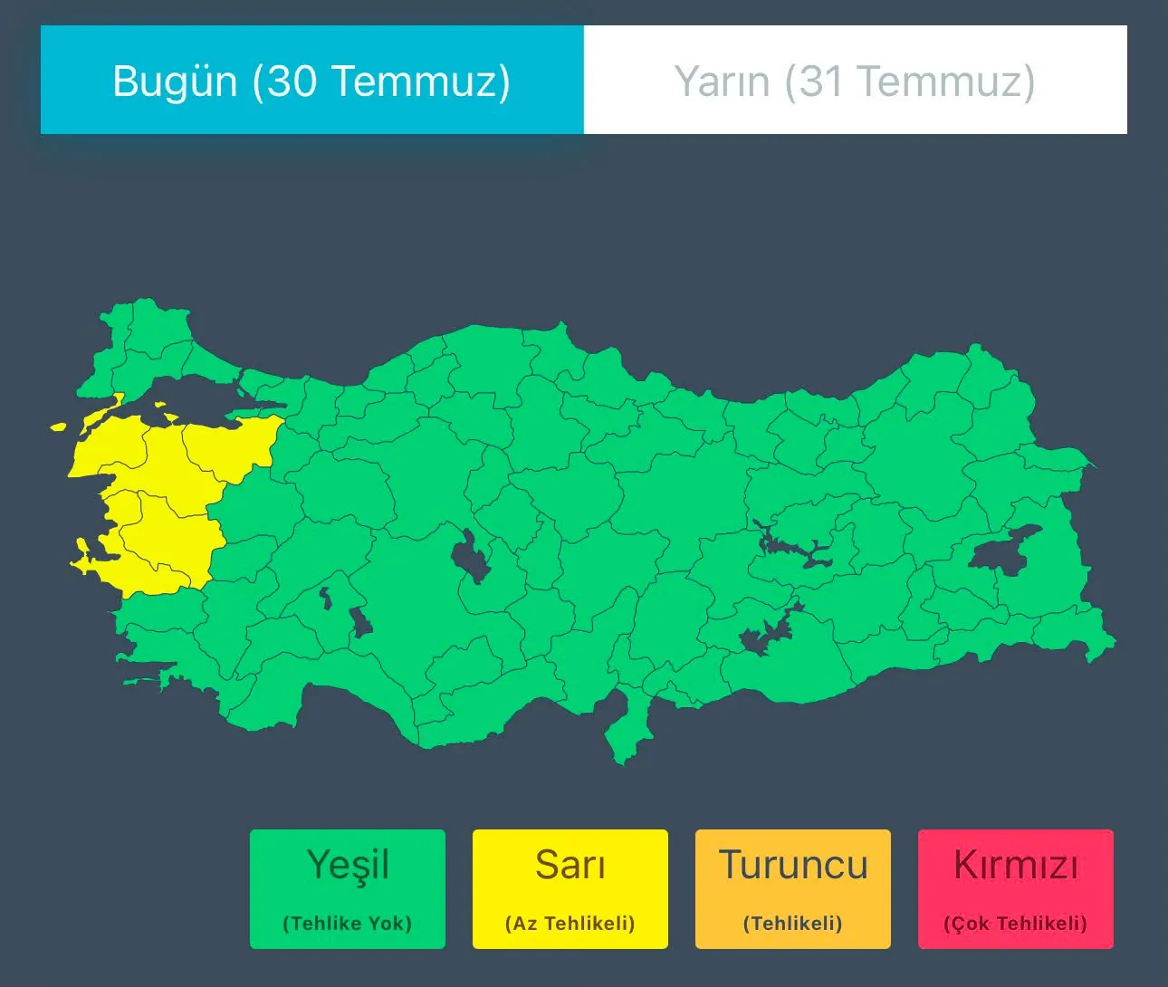 Marmara ve Ege bölgesinde fırtına alarmı verildi