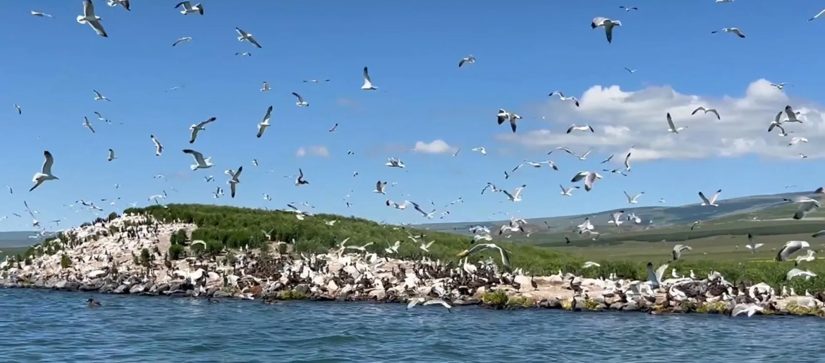 Çıldır Gölü kışın kızağa yazın tekneye ev sahipliği yapıyor