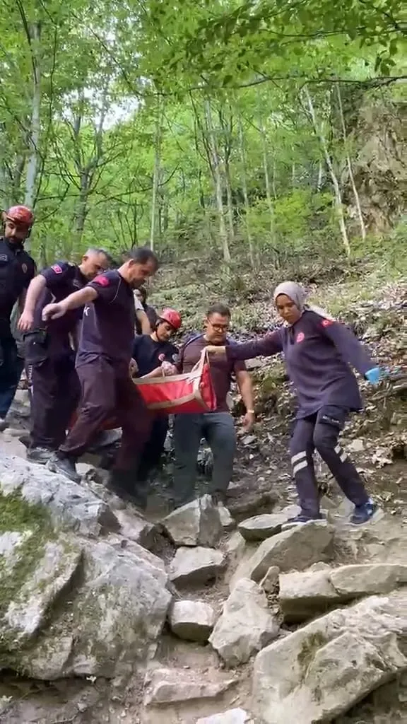 Oylat Şelalesi'nde kaza 3 metre yükseklikten düştü