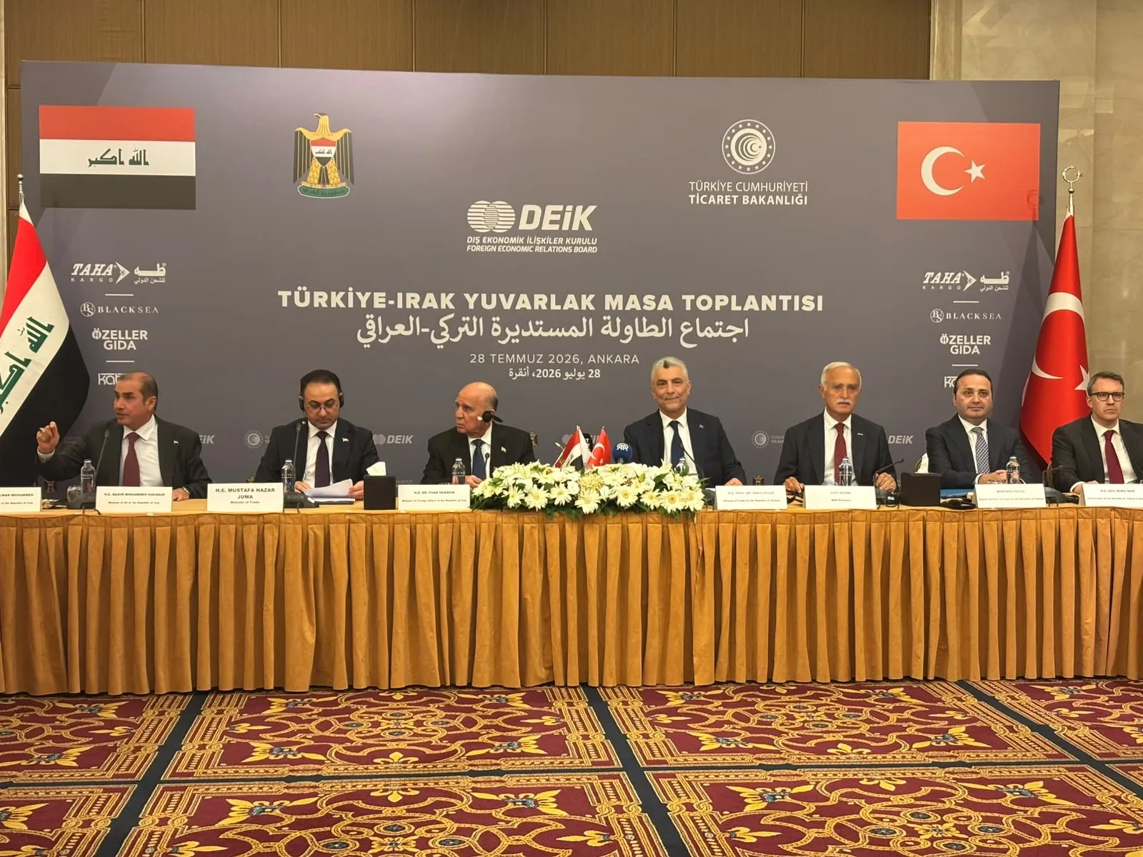 Türkiye ve Irak ticaret hedefi için masaya oturdu