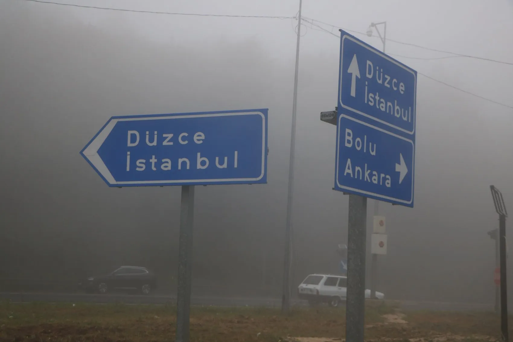 Bolu Dağı geçişinde sürücülere sis uyarısı