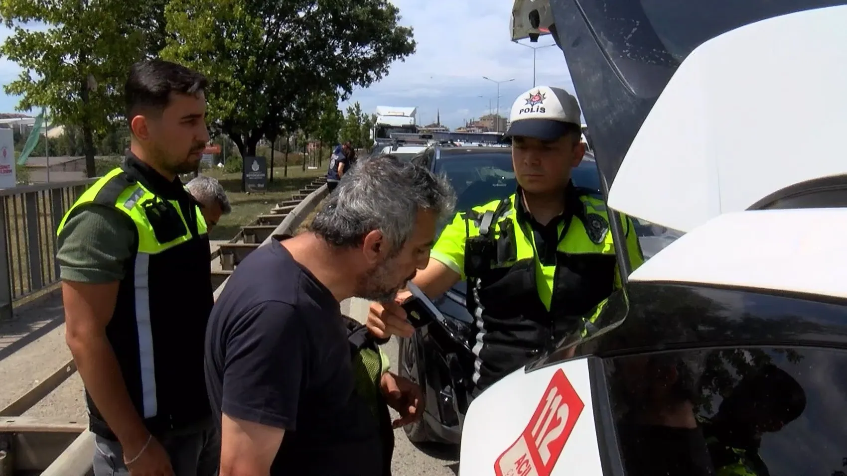 Ümraniye Şile Yolu üzerinde motosikletli polis kazası