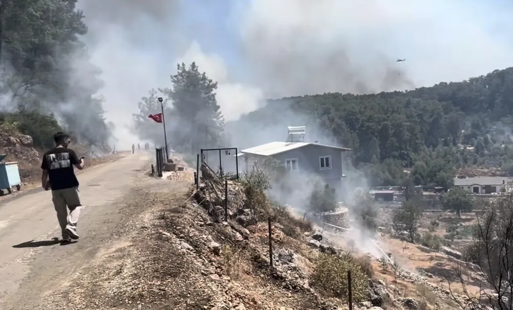 Fethiye'de orman yangını paniği
