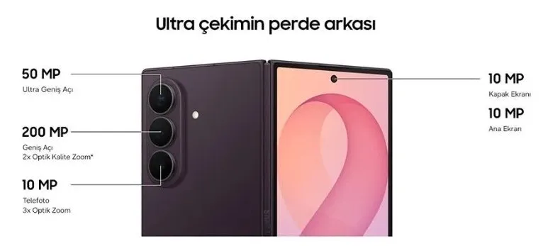 Samsung Z Fold 8 Ultra kamera özellikleri