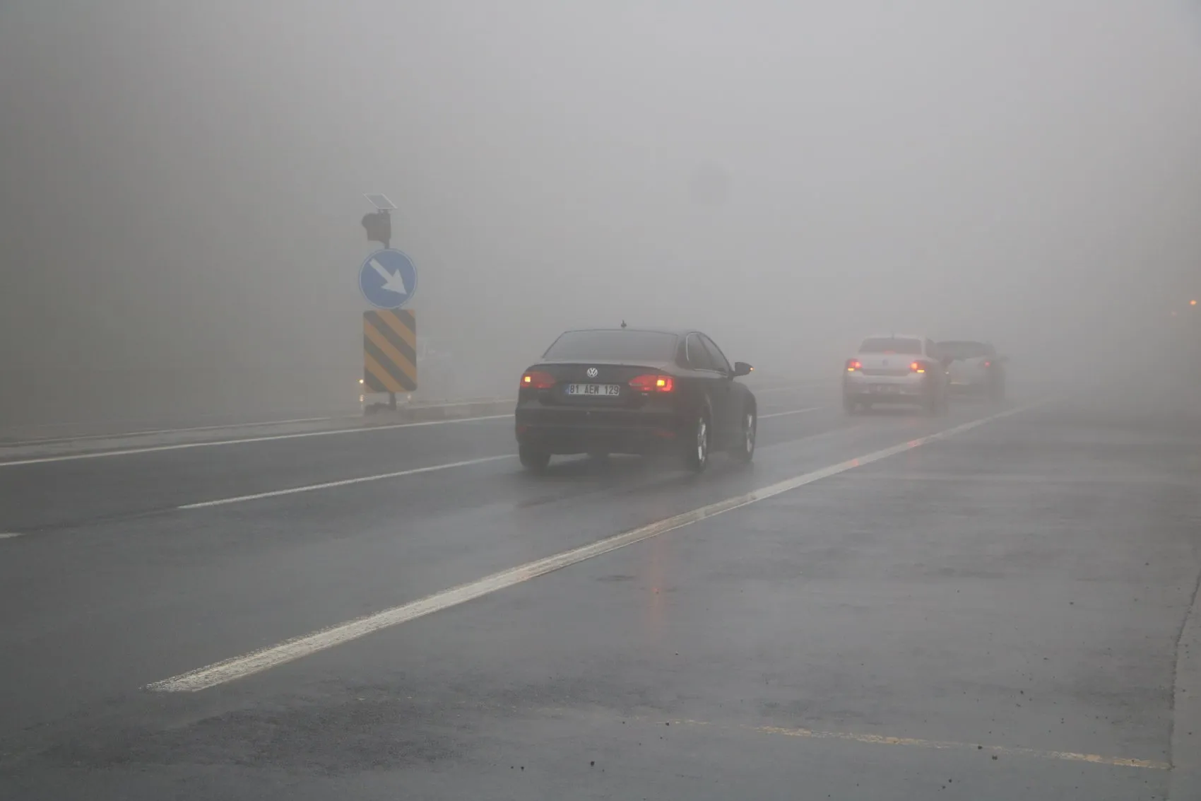 Bolu Dağı geçişinde sürücülere sis uyarısı