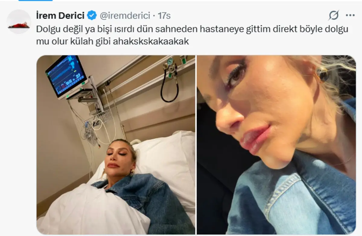 İrem Derici nin çenesine ne oldu? Soluğu hastanede aldı 1