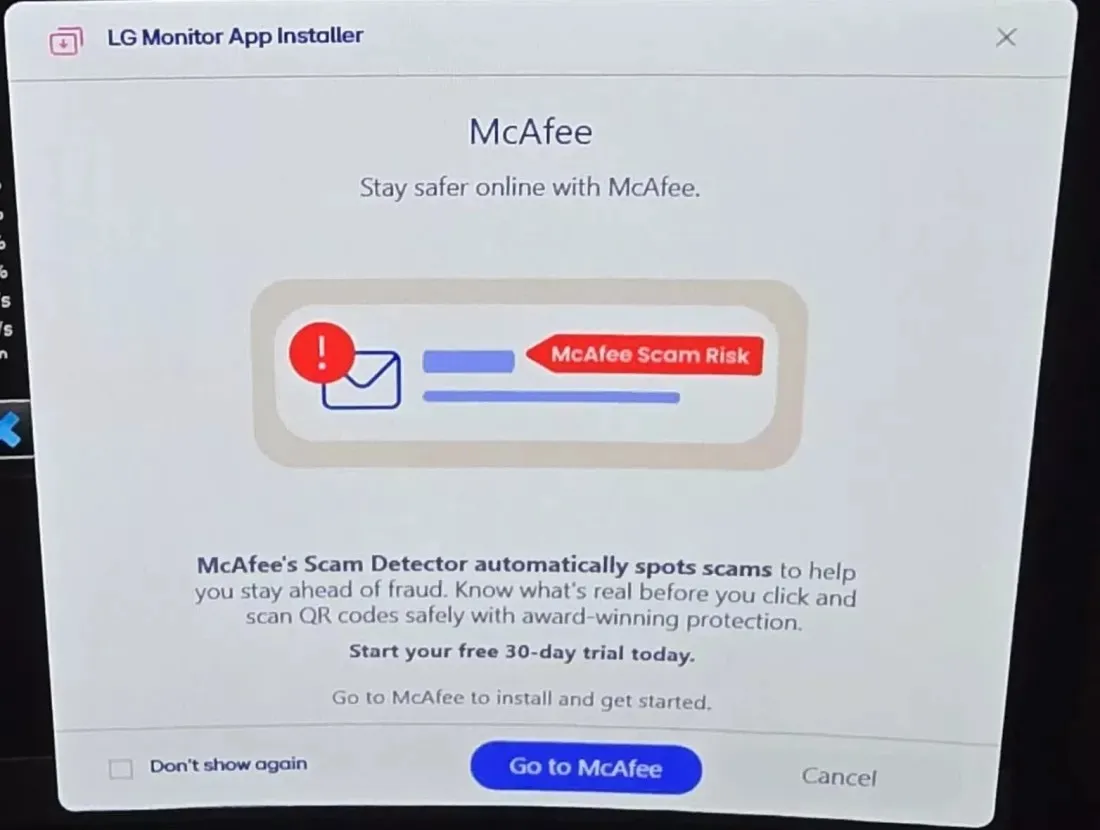 LG monitörler Windows'a izinsiz reklam yazılımı yüklüyor