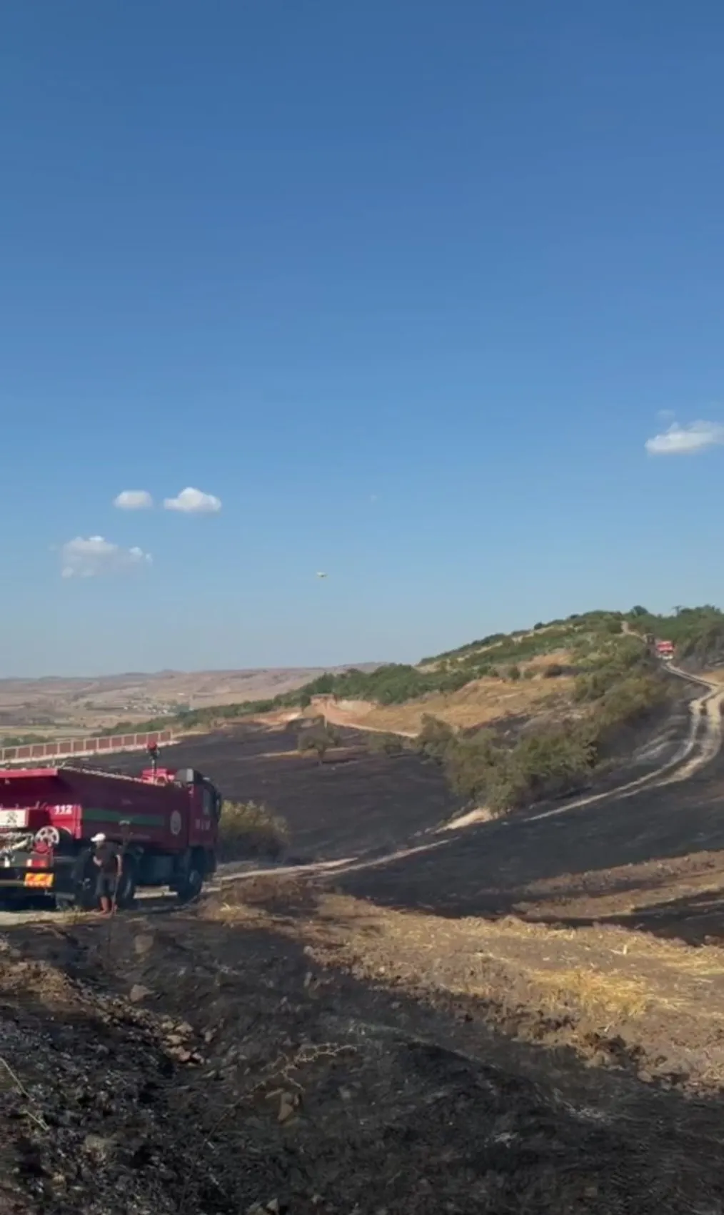 Balıkesir'de mühimmat fabrikası yakınında korkutan yangın