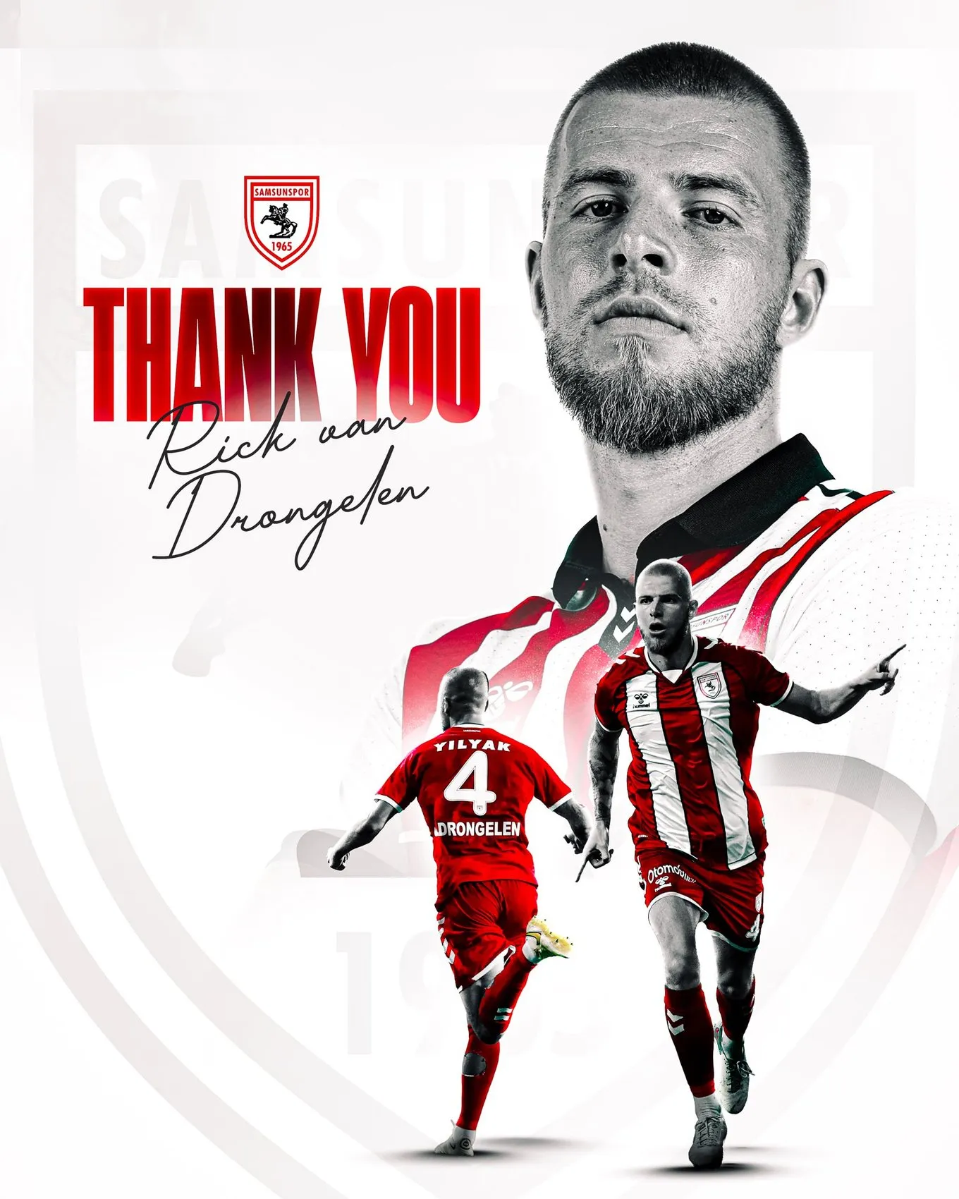 Samsunspor savunmanın kilit ismi Rick Van Drongelen ile yollarını ayırdı