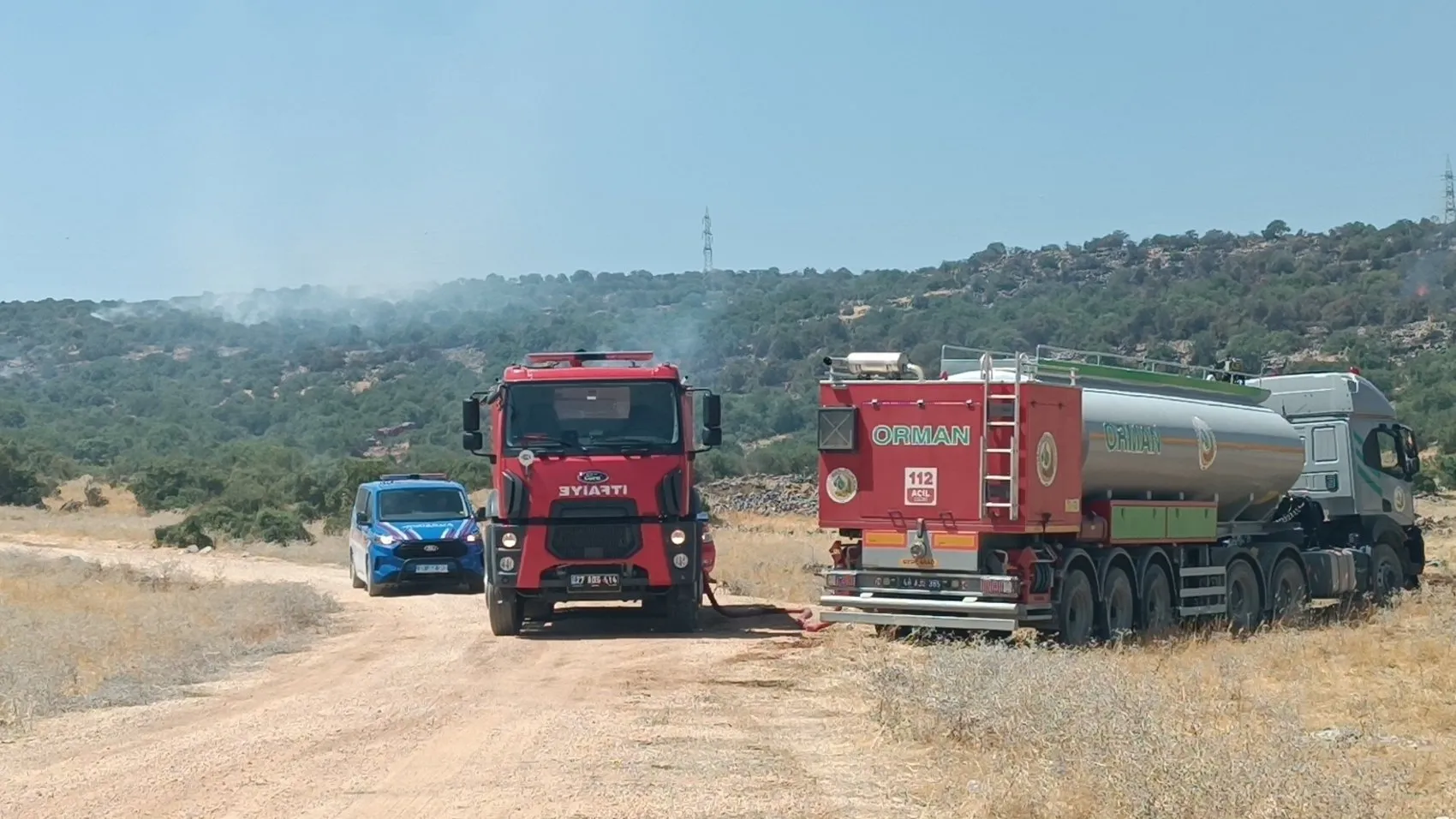 Gaziantep Köksalan mevkiinde çıkan yangın söndürüldü