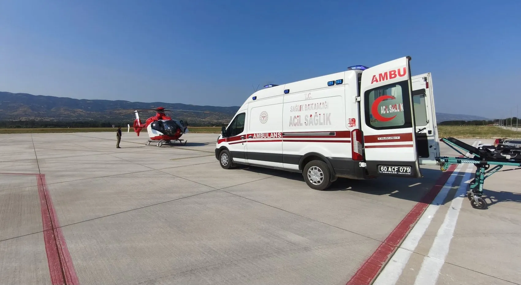Tokat'ta kritik hasta için gökyüzünde seferberlik