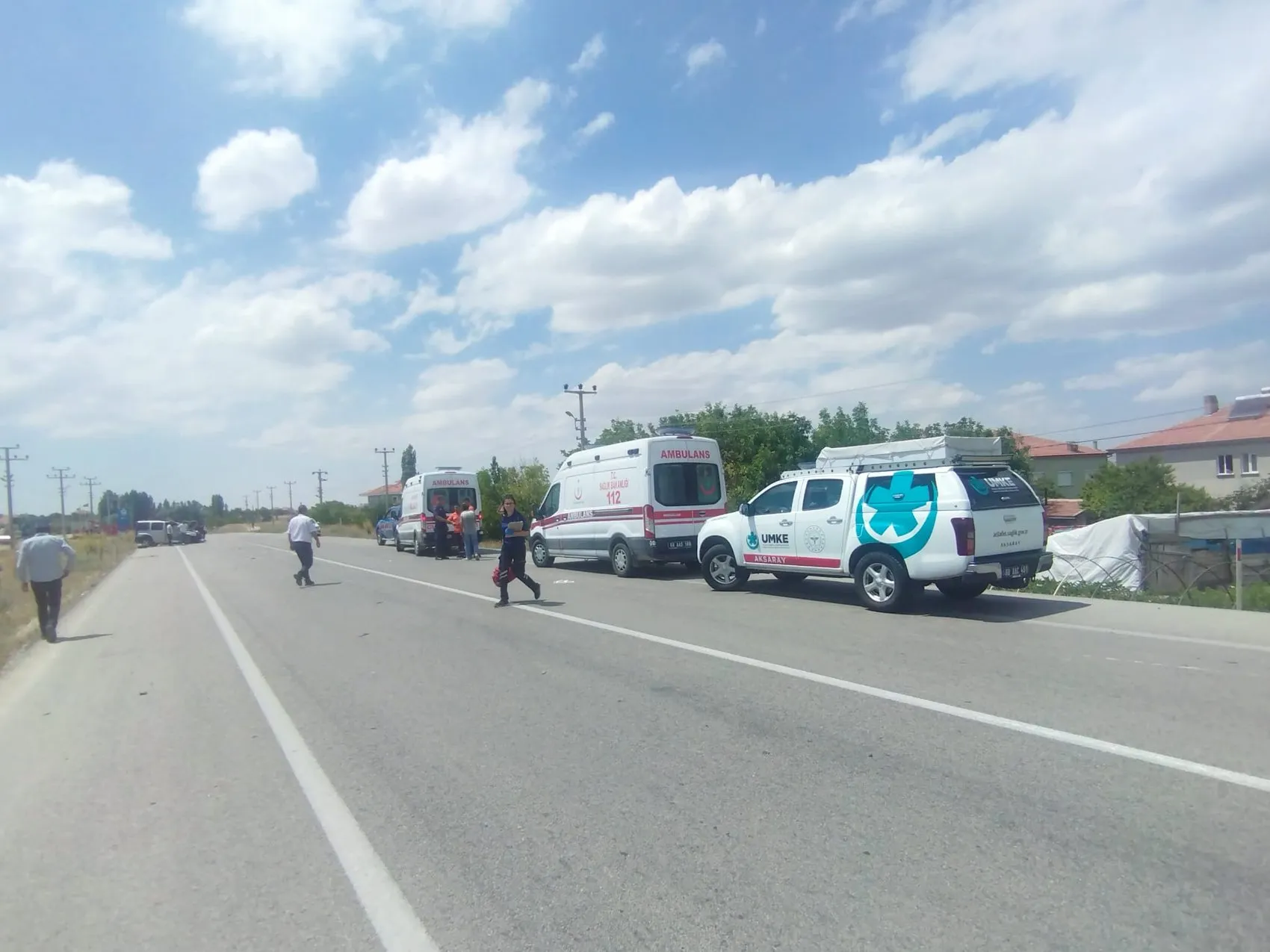 Aksaray'da iki araç çarpıştı Altı kişi hastanelik oldu