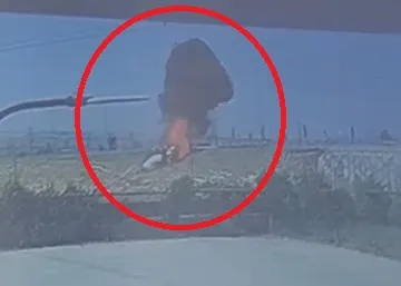 Batman'da beton mikseri şarampole uçtu ve alevler içinde kaldı