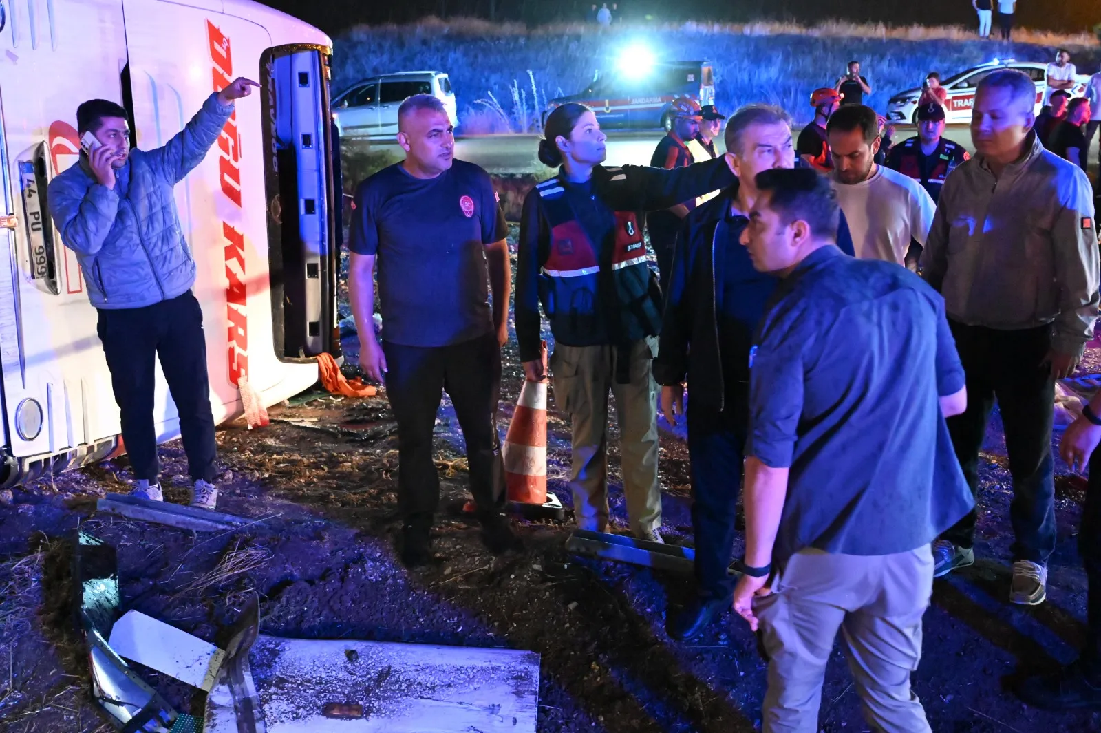 Kırıkkale yolunda gece vakti otobüs faciası