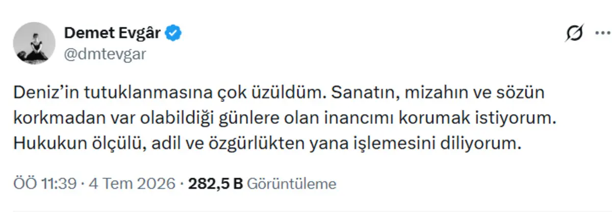 Demet Evgar dan Deniz Göktaş paylaşımı: Çok üzüldüm 2