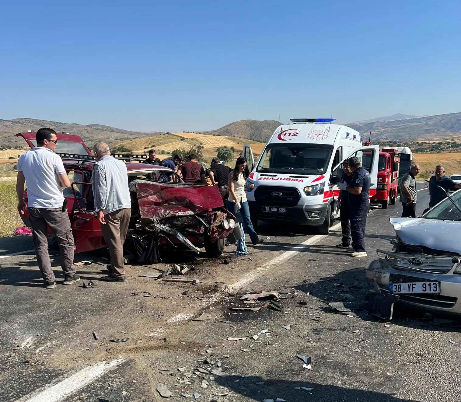 Kayseri Felahiye yolunda feci kaza 1 can kaybı