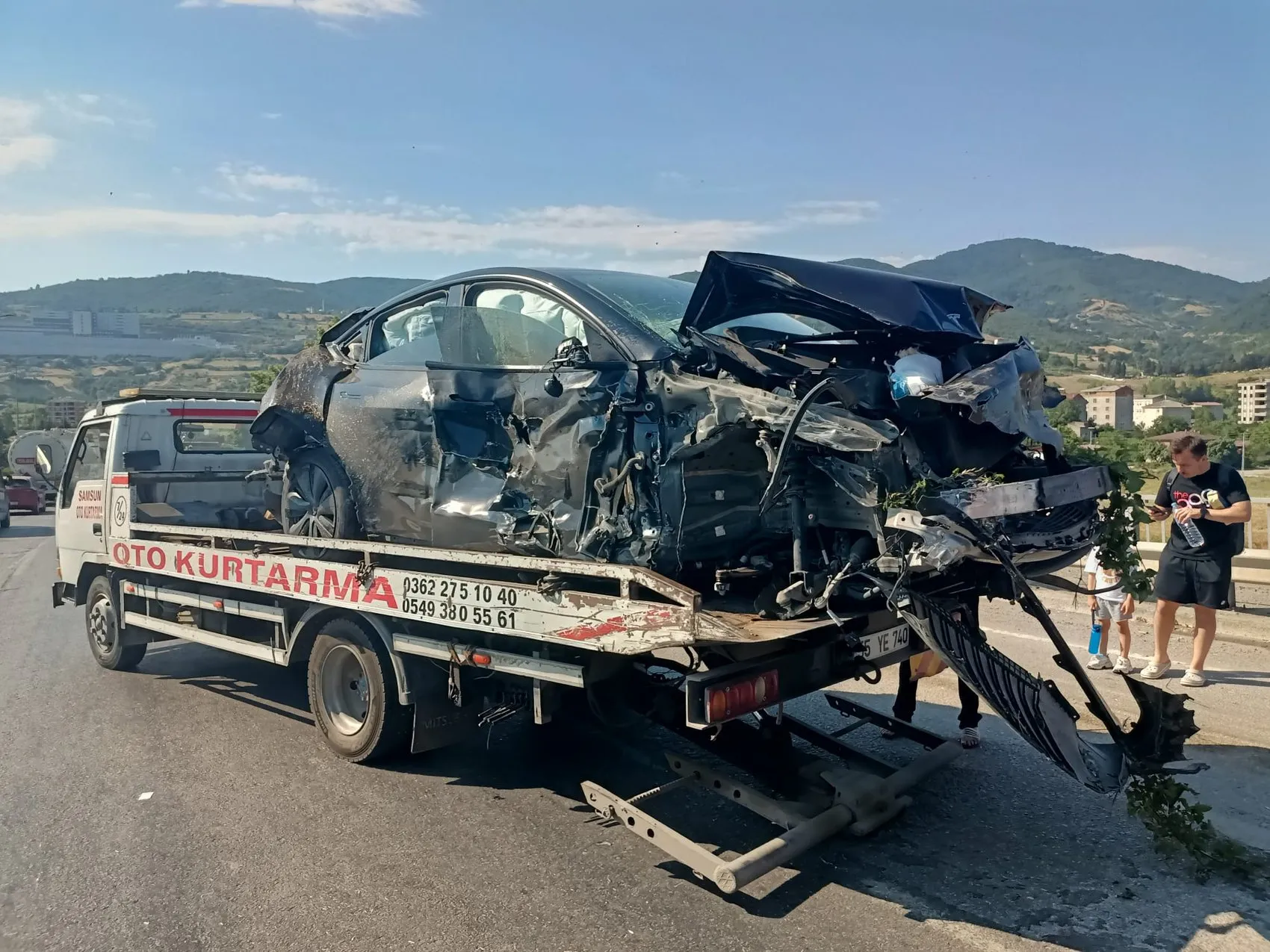 Samsun trafiğini felç eden zincirleme kaza