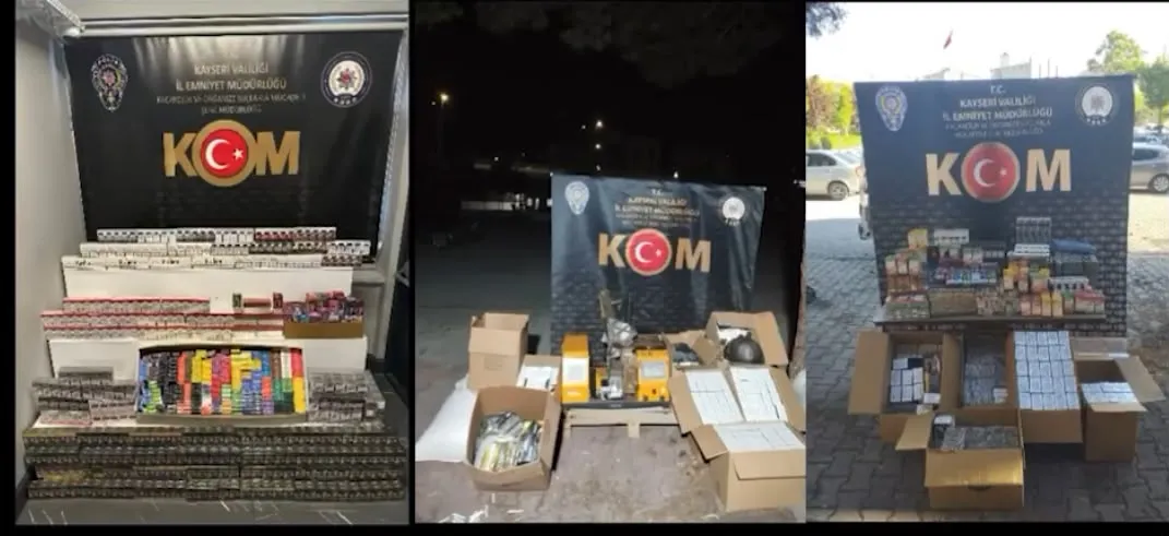 Kayseri'de kaçak sigara operasyonu 2 kişi cezaevine gönderildi